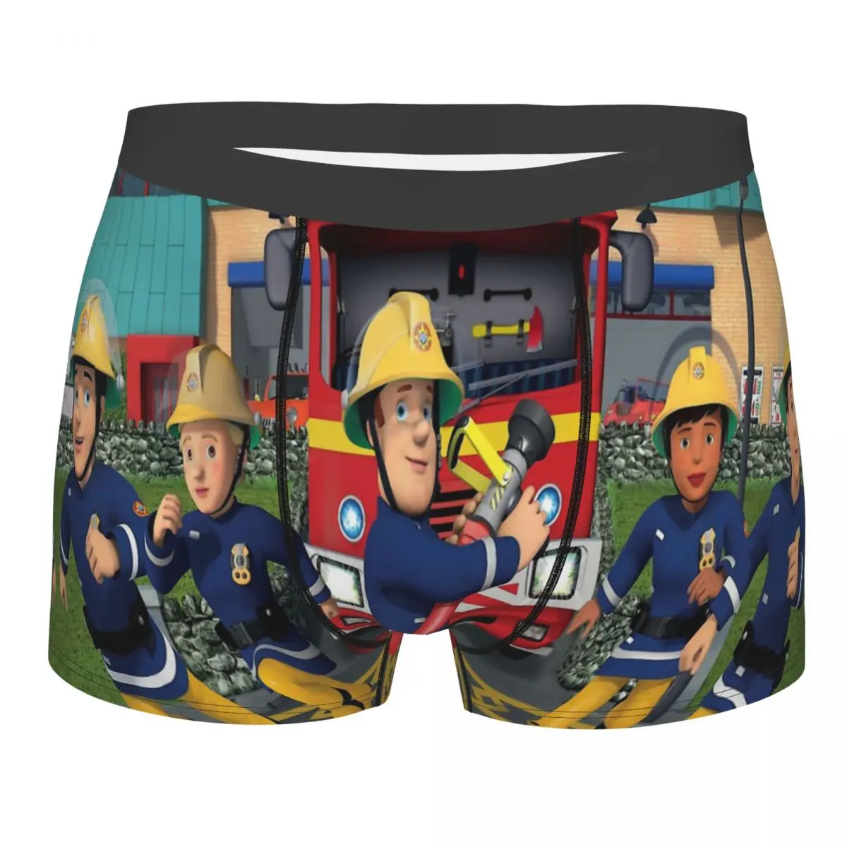Fireman Sam And Friends Underpants Homme Panties Male Underwear Comfortable Shorts Boxer Briefs