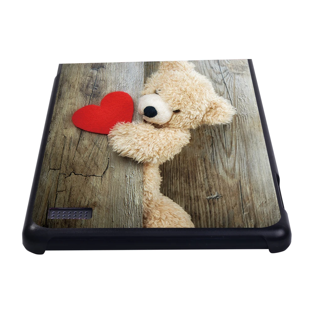 Custodia per tablet per Fire 7 (9a generazione 2019) Modello in legno Custodia protettiva in plastica leggera con guscio posteriore rigido resistente alle cadute