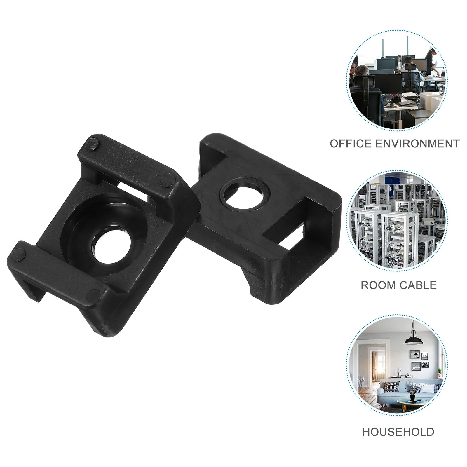 120 قطعة رباط للكابل جبل الأسود السرج على شكل حامل السلك المسمار إصلاح مقعد ل سلك حزمة الربط النايلون منظم الكابلات #1