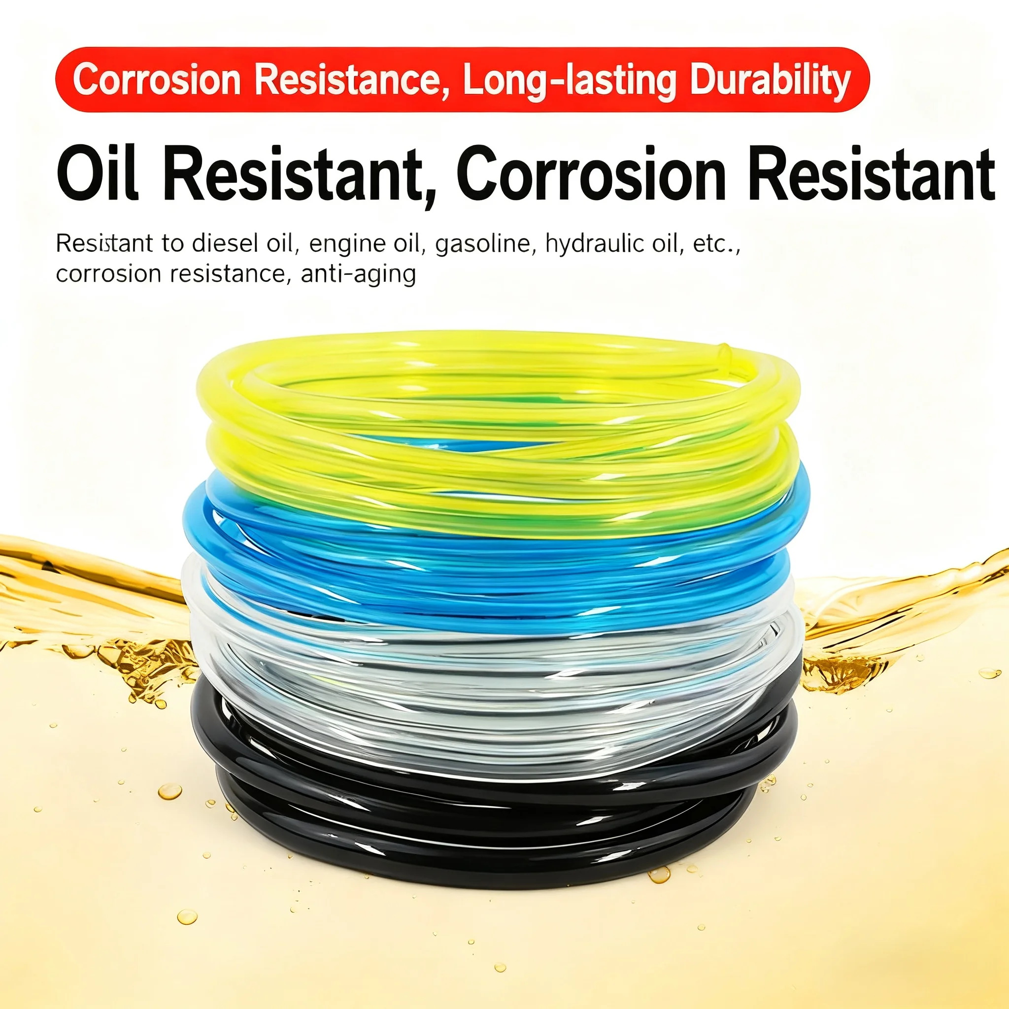 Universal Fuel Line Hose 1-20M for RC Engine Motorcycle Gas Tank Go Kart Tricycle Oil Transfer Tube