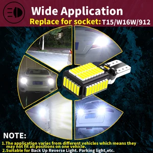 Canbus LED Reverse Light für Toyota Rav4, Yaris, Vitz, Avalon, Siena, Tacoma, Highlander, Sequoia, Matrix, 4Runner, 2x, W16W, T15 10 Hauptverkäufe Sequoia LED - №8