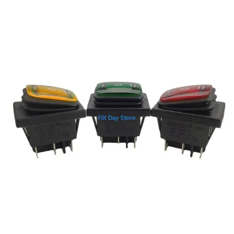 F92C 4/6 PIN KCD4 Switches 2/3 SPST تبديل التبديل مفتاح مفتاح الروك مع LED للسيارات الصناعية