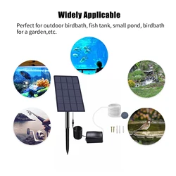 Solar Oxygen Pump Fish Tank Oxygenator Aquarium Oxygen Aerator Air Pump Fishing Aerator for Garden Fish Tank Outdoor Pool Pond