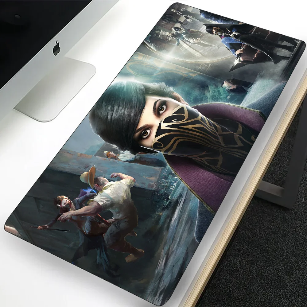 Dishonored 2 Large Gaming Mouse Pad Computer Mousepad PC Gamer Laptop Mouse Mat Office Mausepad Silicone Keyboard Mat Desk Pad