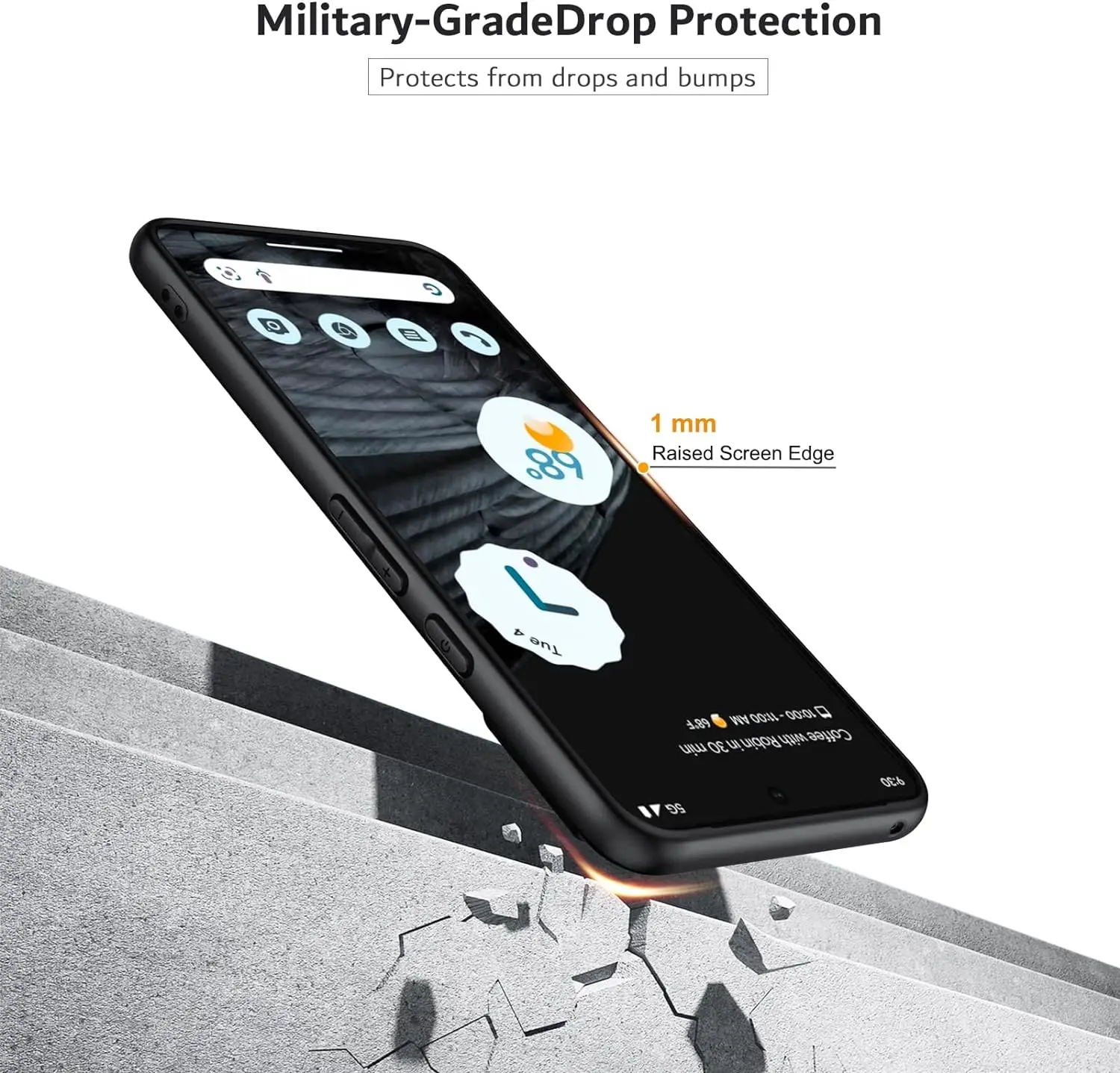 أسود غير لامع لينة تبو الغطاء الخلفي لجوجل بكسل 9 8 8a برو 7 7a 6a 6