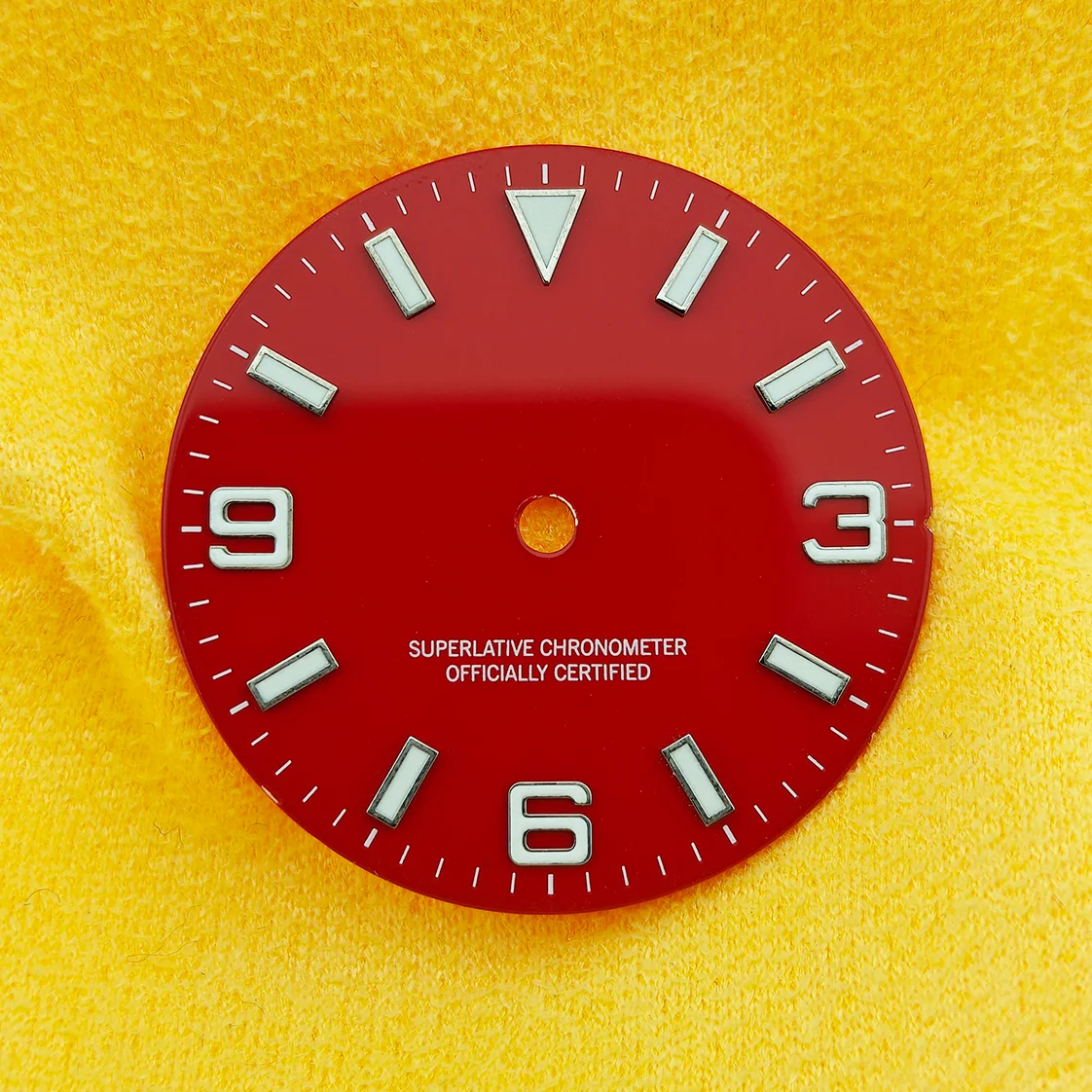 NH35 28.5mm Smooth Dials Fit For NH35 Movement Fit For Explorer 3-6-9 design Wristwatches Dial Accessory Parts Replacement C3 Gr