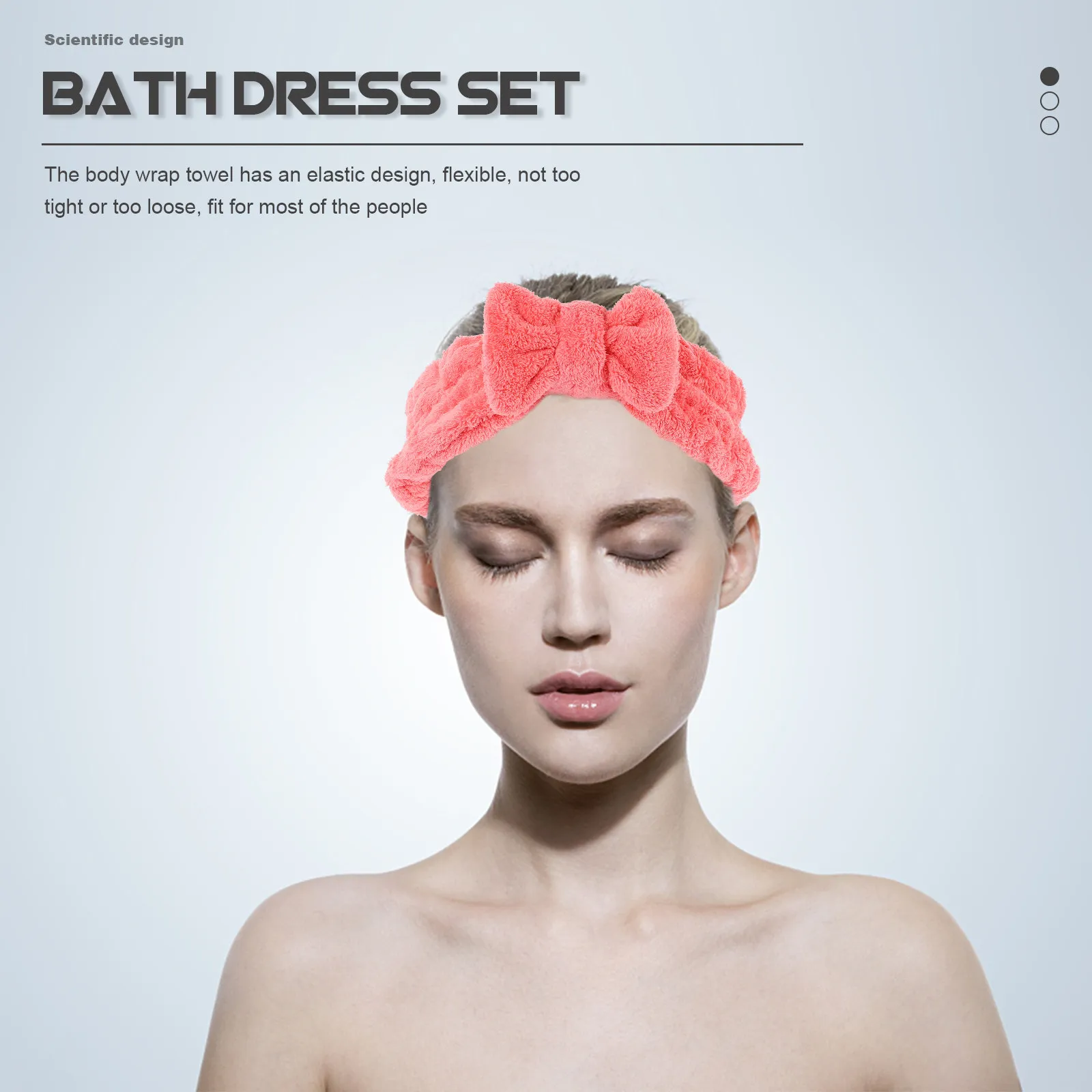 

1Set Comfortable Bath Towel Wrap Headband Shower Hat Set Premium Material High Water Absorption Spa Salon Home Use
