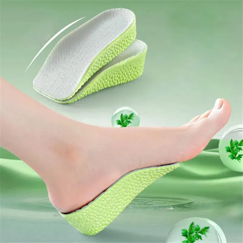 Memory Foam Height Increase Insoles for Men Women Shoes Flat Feet Arch Support Orthopedic Insoles Sneakers Heel Lift Shoe Pads