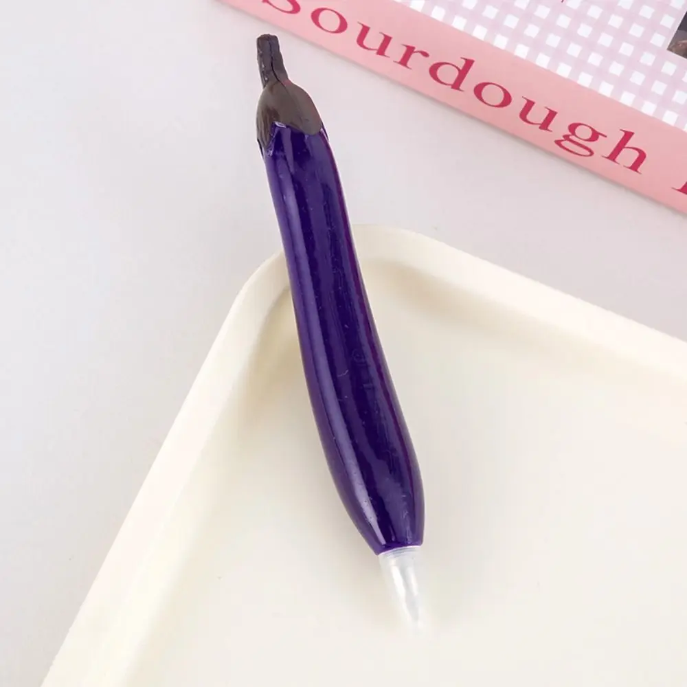 Creative Simulated Vegetable Fruit Ballpoint Pen Magnetic Quick Drying Gel Pen 0.7mm Black Ink Signature Pen Gift