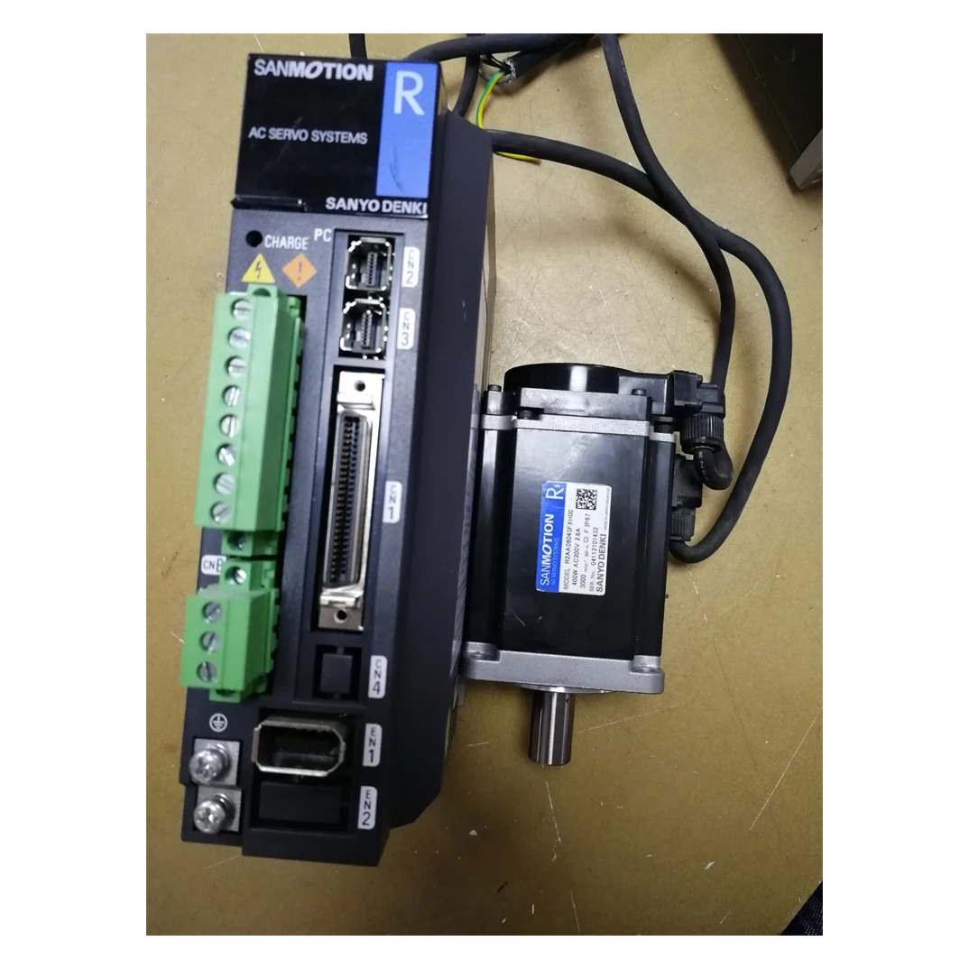 Original Sanyo RS2A03A0AL0WA0 R2AA06040FXH00 Servo Drive & Motor