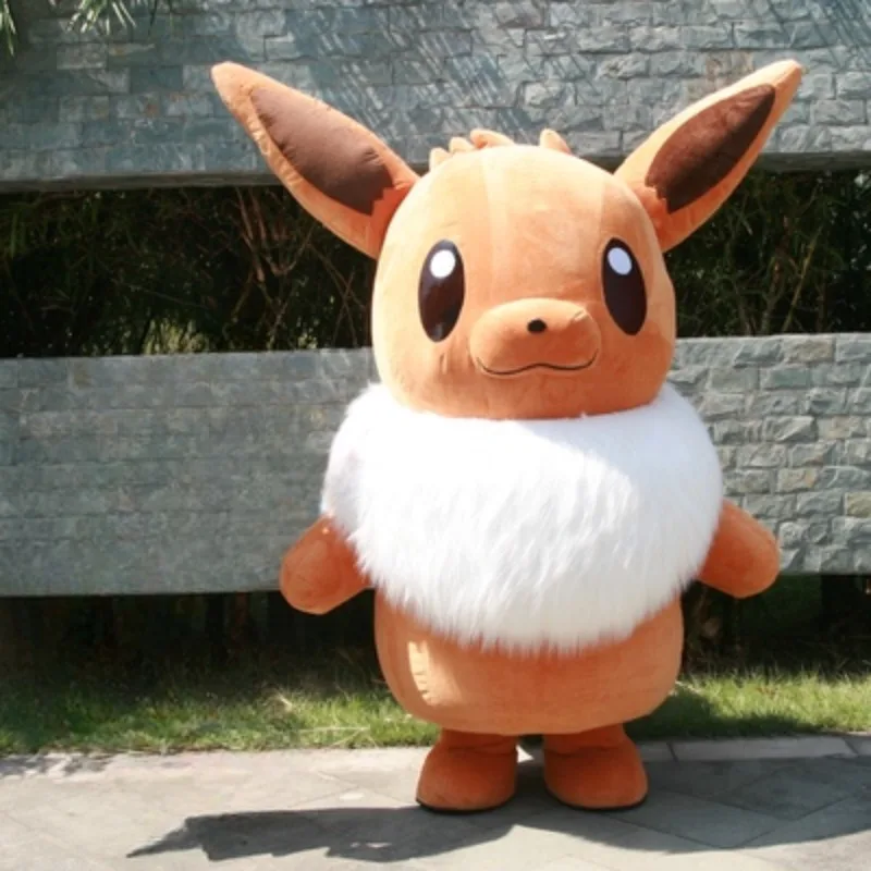 زي التميمة Flareon القابل للنفخ للبالغين، شخصية لطيفة، تميمة النار، زي حفلة الهالوين الفاخر بدون بطارية #1