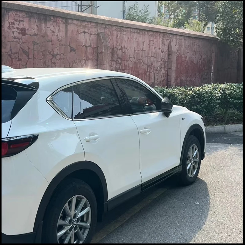 FOR Mazda CX-5 CX5 2017-2024 REARVIEW MIRROR COVER STICKER TRIM With Horn Decorative Molding Car Styling Auto Parts Accessories 2