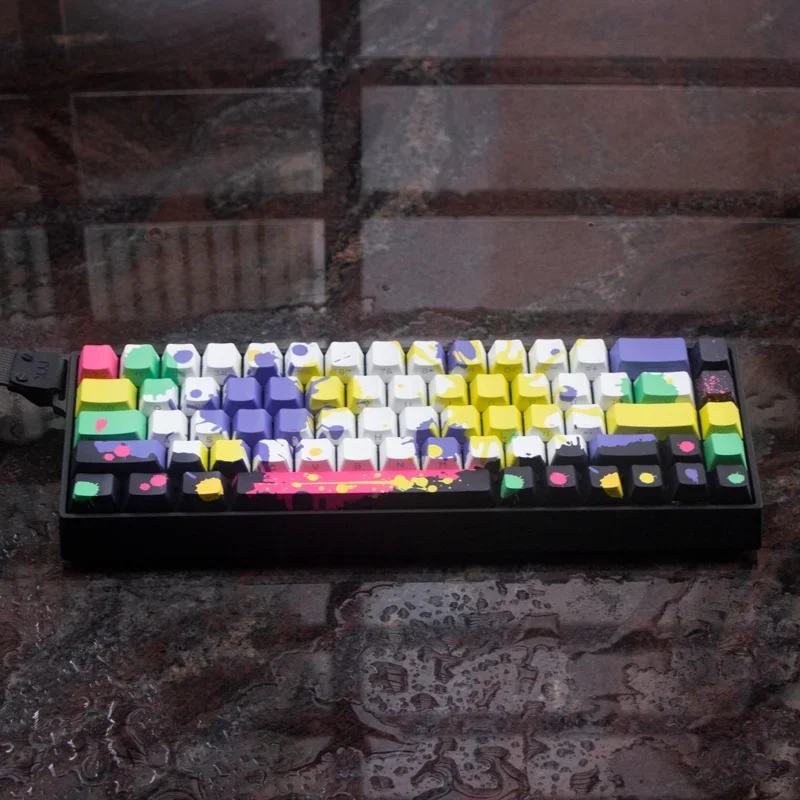 Cherry Profile Key Caps Graffiti Design Side Engraving Translucent PBT Dye Sublimation Fit 60%-108% Mechanical Keyboard Keycaps