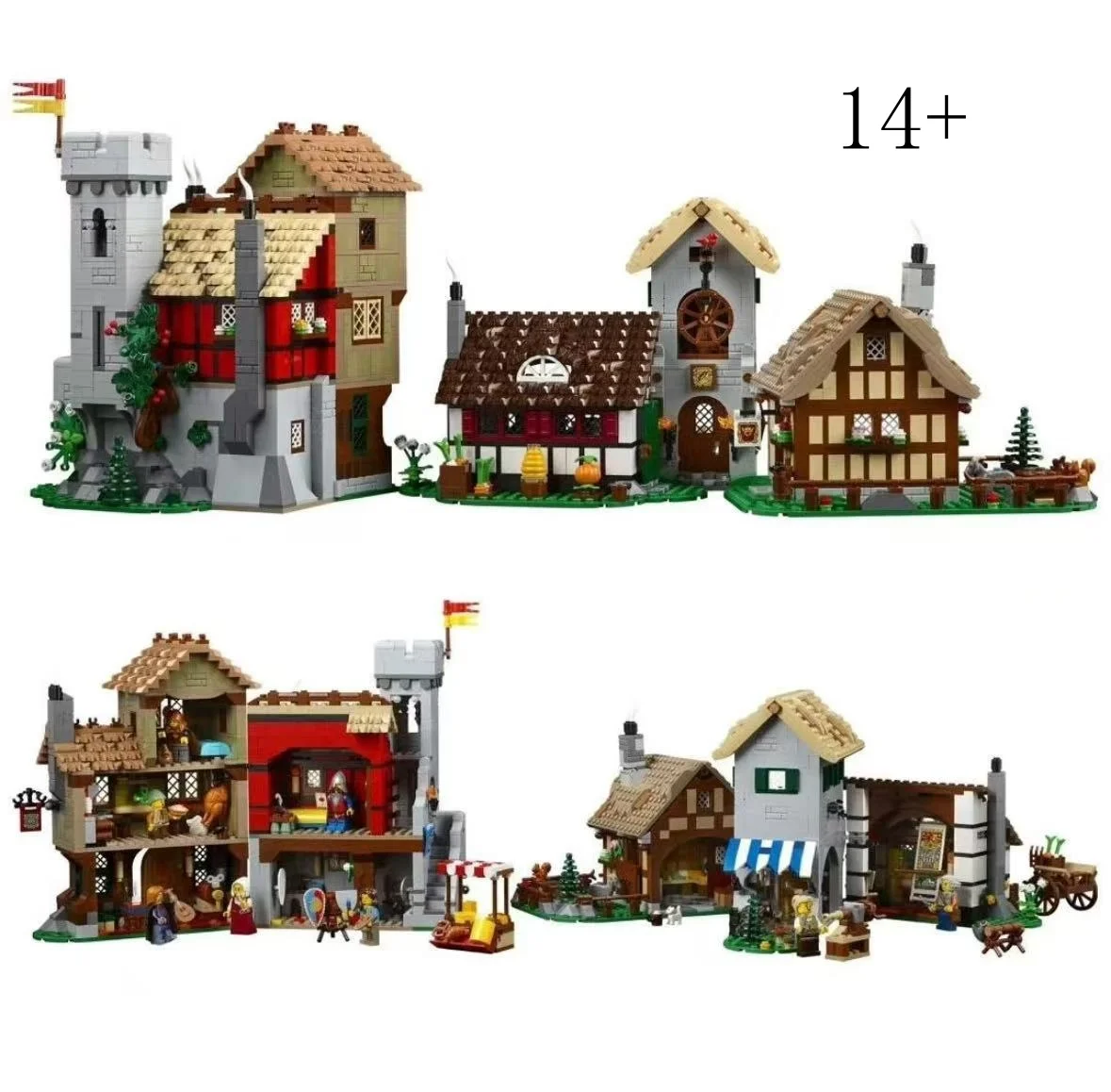 3304PCS In Stock Medieval Town Square DIY Puzzle Toys 10332 Bricks European Architecture Birthday Gifts For Adults Children