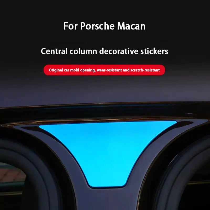 

Car Modified ABS Central Column Car Door Center Pillar Decorative Stickers For Porsche Macan 95B 2014-2019 Accessories