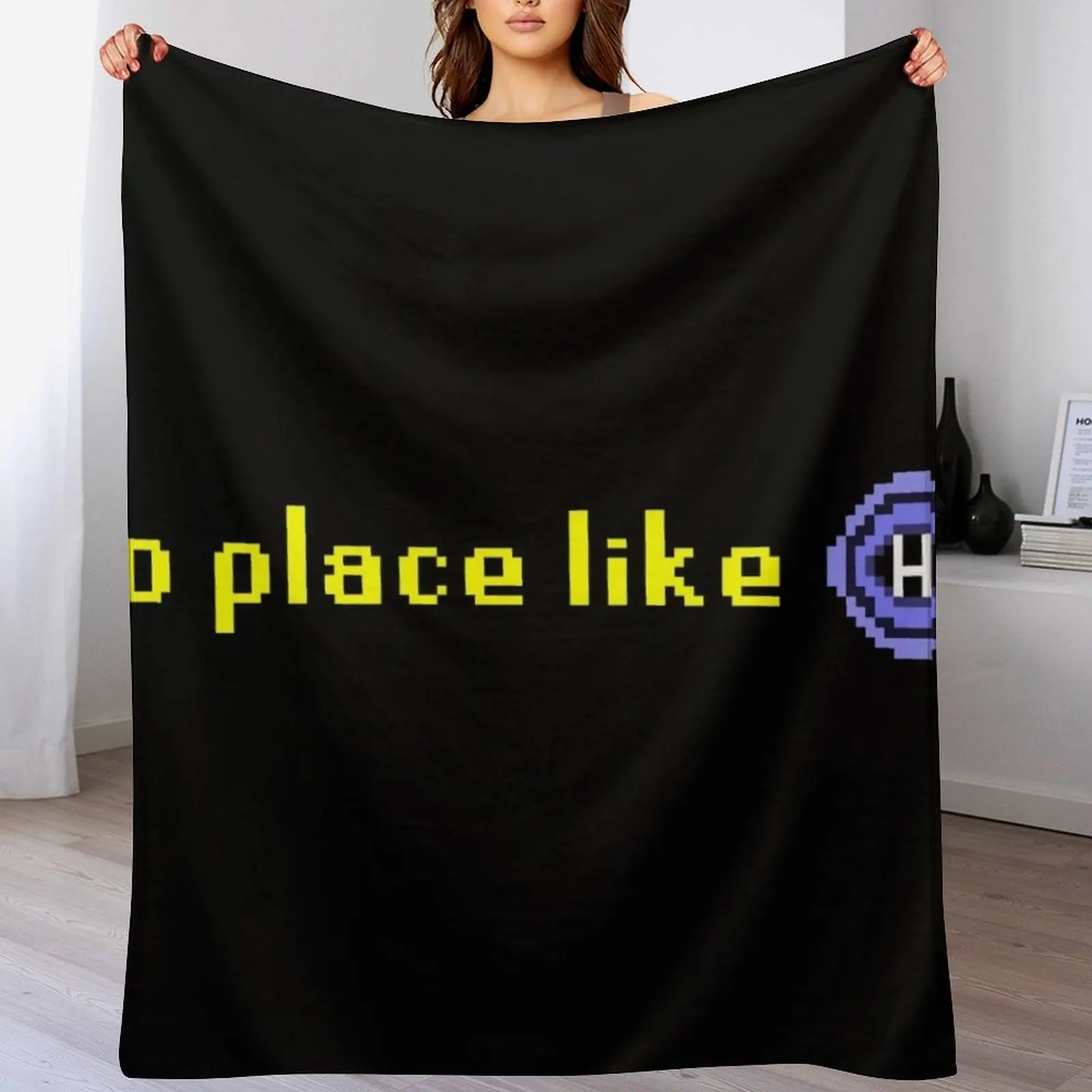 Old School RuneScape No Place Like Home Classic Gaming Print Throw Blanket Furry Shaggy Blankets