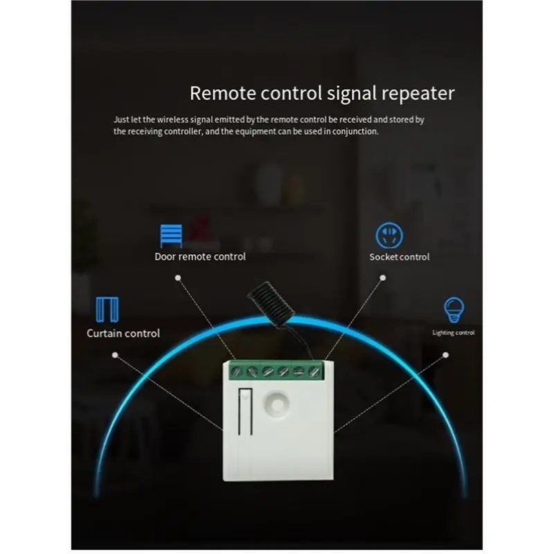 Per codice fisso e interruttore remoto Rolling Code 433,92 Mhz 9-24 V Relè CC/CA Ricevitore a 1 canale-Y41A