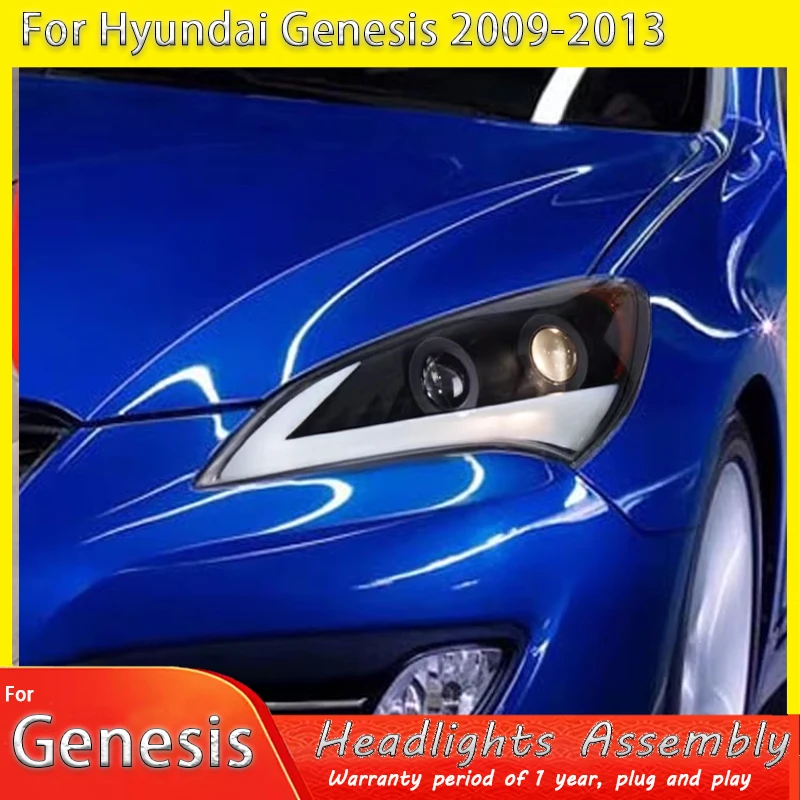 

Car Styling Head Lamp for Hyundai Genesis Coupe Headlights 2009-2012 Angel Eye Headlight LED DRL Signal Hid Auto Accessories
