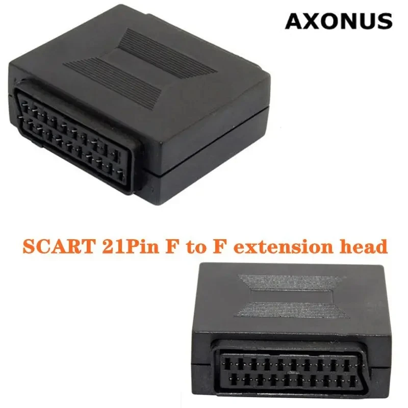 21Pin European Plug SCART To European Female Plug, SCART 21Pin Female To Female Extension Head