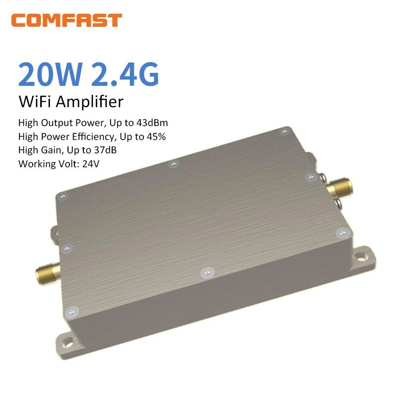 40W 2.4Ghz High Power Wireless Booster 20W 2400-2500MHz Signal Amplifier Long Rang Router WiFi Extender Drone Amplifiers