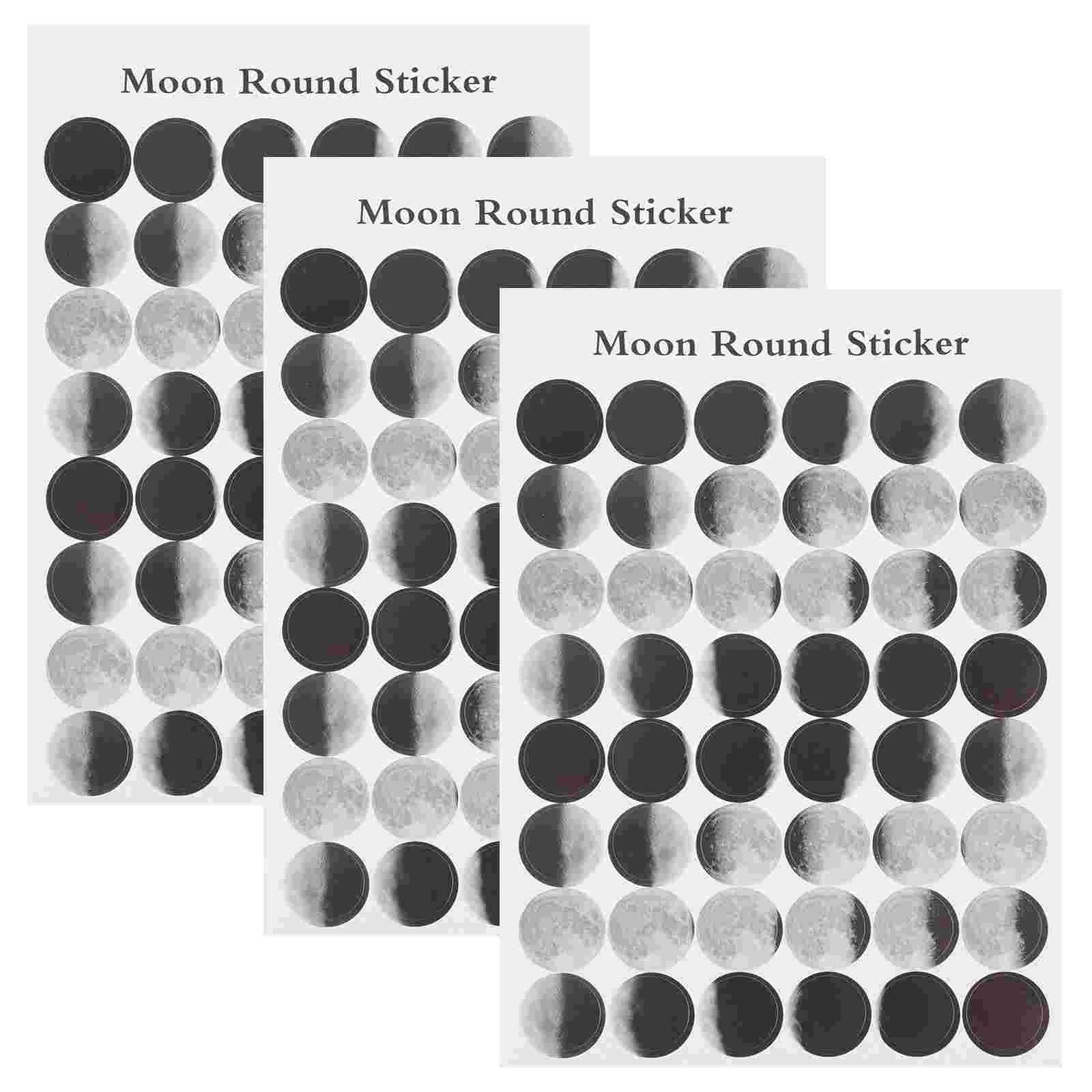 50 Sheets Moon Sealer Tape Full Holographic Stickers Ceiling Scrapbook Scrapbooking Phase Decals Computer