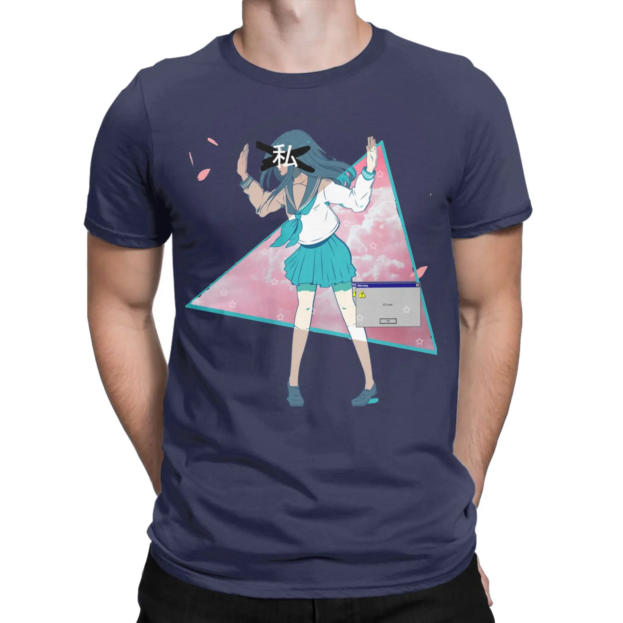 Men Women Anime Communism T Shirts Vaporwave Triangle 100% Cotton Tops Humorous Short Sleeve Crewneck Tees 6XL T-Shirts