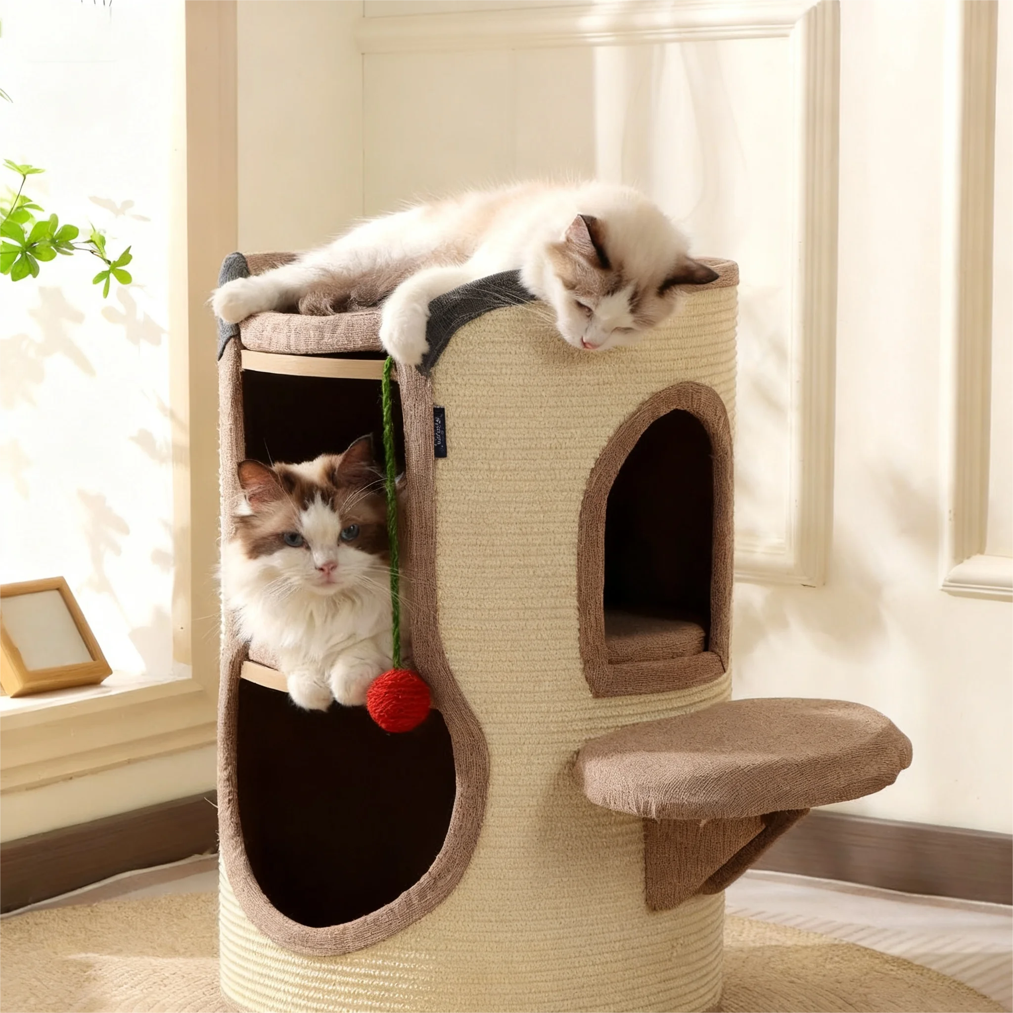 

All-In-One Small Size Cat Nest Multi-Layer Sisal Bucket Cat Scratching Board All Seasons Cat House Climbing Pet Beds