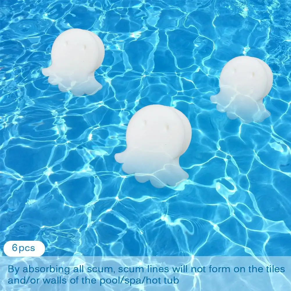 Terrarium Fish Tank Filter Accessories 6pcs SPA Scum Floating Cleaner Swimming Pool Octopus Oil Absorbing Filter Sponge