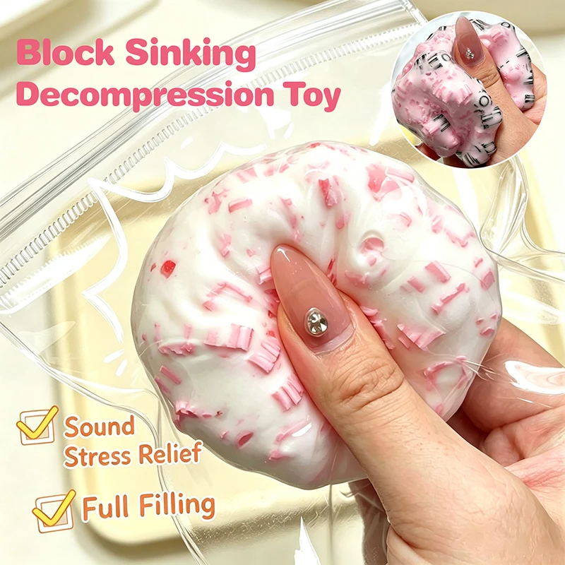 Shapeable Handmade Ball Decompression Toy Butter Block Sinking Sensory Squeeze Anxiety Relief Slow Rebound Adult Birthday Gift