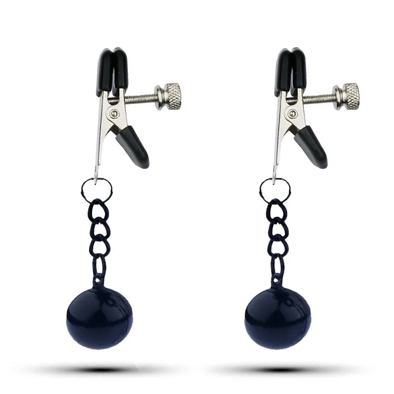 Adult Bdsm Nipple Clamps Metal Ball with Weights Adjustable Breast Clips Body Jewelry Adult Sex Toys for Women Couples Pleasure