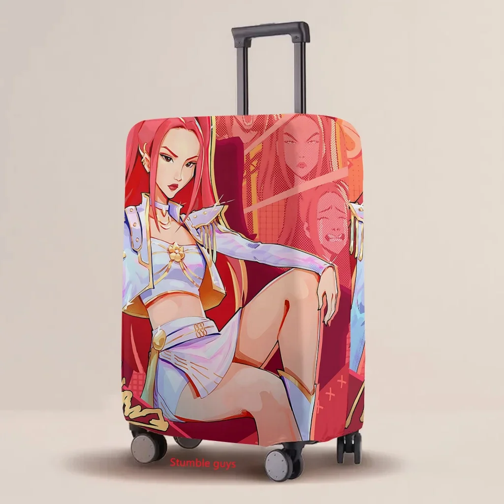غطاء الأمتعة Kpop Demon Hunters، جراب واقٍ مرن مطبوع عليه رسوم كرتونية يناسب معظم أحجام الحقائب وإكسسوارات السفر #3