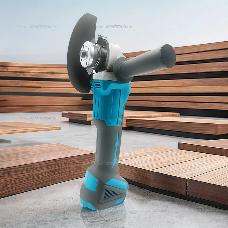 Беспроводная бесщеточная электрическая угловая шлифовальная машина, перезаряжаемый электроинструмент для DIY, деревообработки и резки металла с батареей Makita 18 В