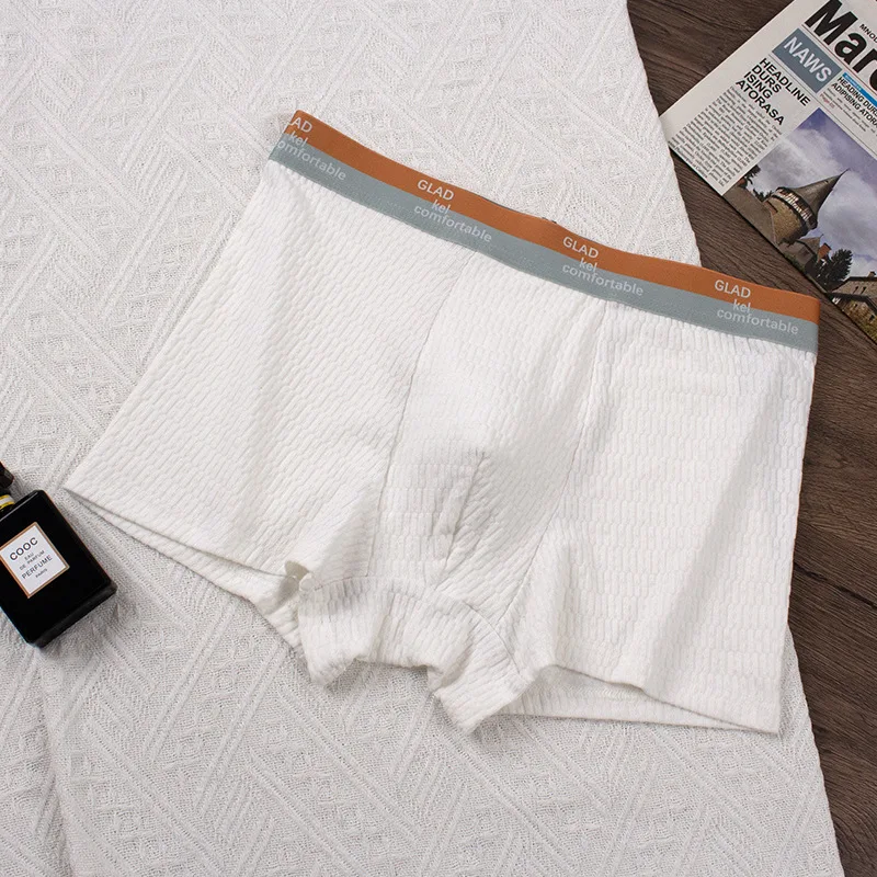 ملابس داخلية للرجال الطفل القطن الصيف مريحة لينة منتصف الخصر تنفس ملابس داخلية قطنية نقية الرجال الملاكمين boxershort الرجال #3