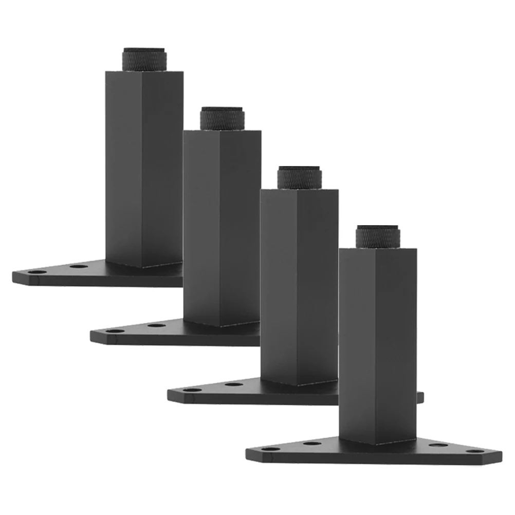 

4pcs Aluminum Alloy Furniture Legs Cabinet Feet Black Support Adjustable Height Table Wardrobe Couch Replacement Pads