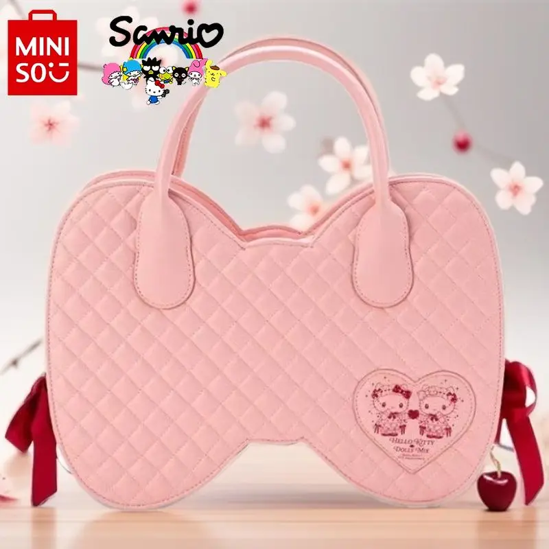 

Hello Kitty 2025 New Women's Handbag Fashion High Beauty Women's Small Bag Pink Versatile Multi Functional Mobile Storage Bag