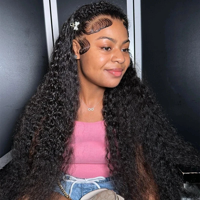 

Curly 250% Density 30 32 inch 13x6 HD Lace Front Human Hair Wigs Deep Wave 13x4 Frontal Wigs Women Glueless Closure