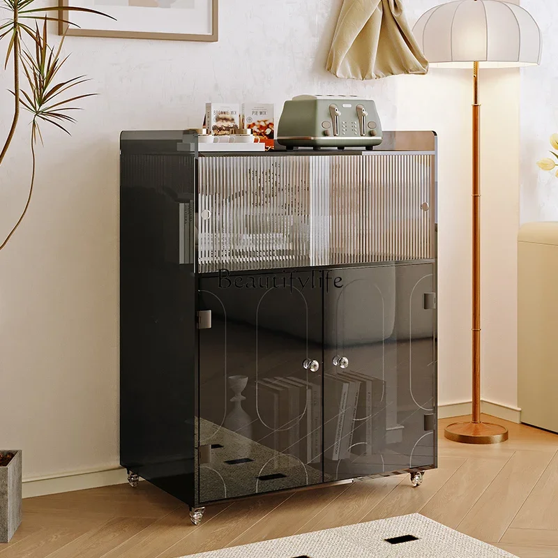 

P13Acrylic dining side cabinet Italian light luxury storage bookcase