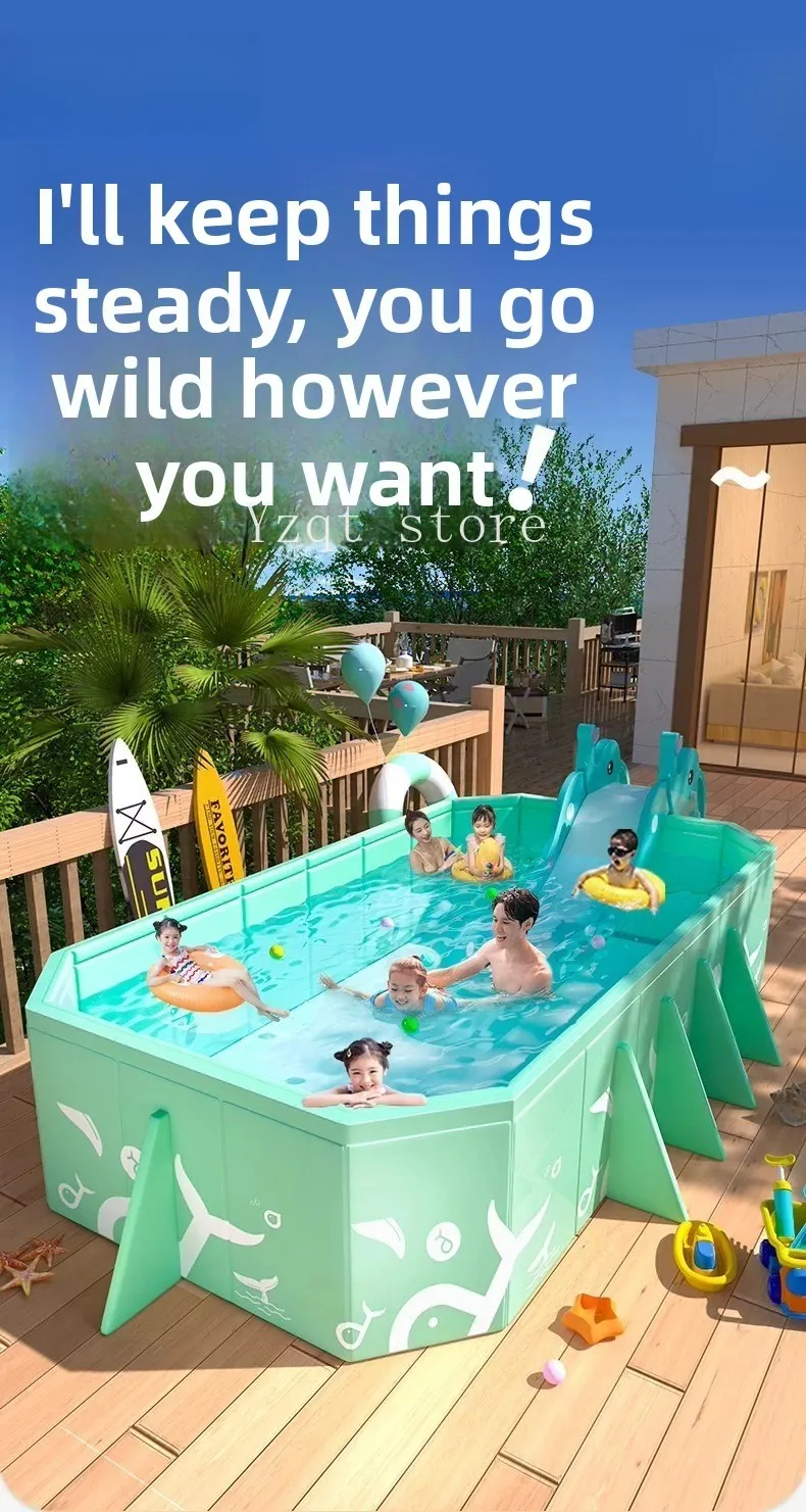 Inflatable swimming pool Children's home Large bracket Family outdoor folding pool Baby adult pool