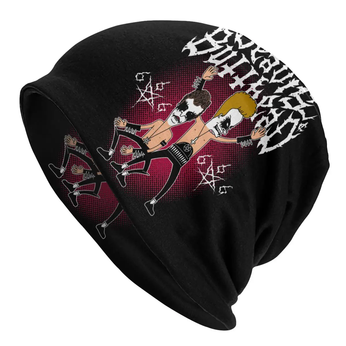 Black Metal Beavis Buttheads Heavy Metal Cap Street Skullies Beanies Hat Men Women Female Warm Head Wrap Bonnet Knitted Hat