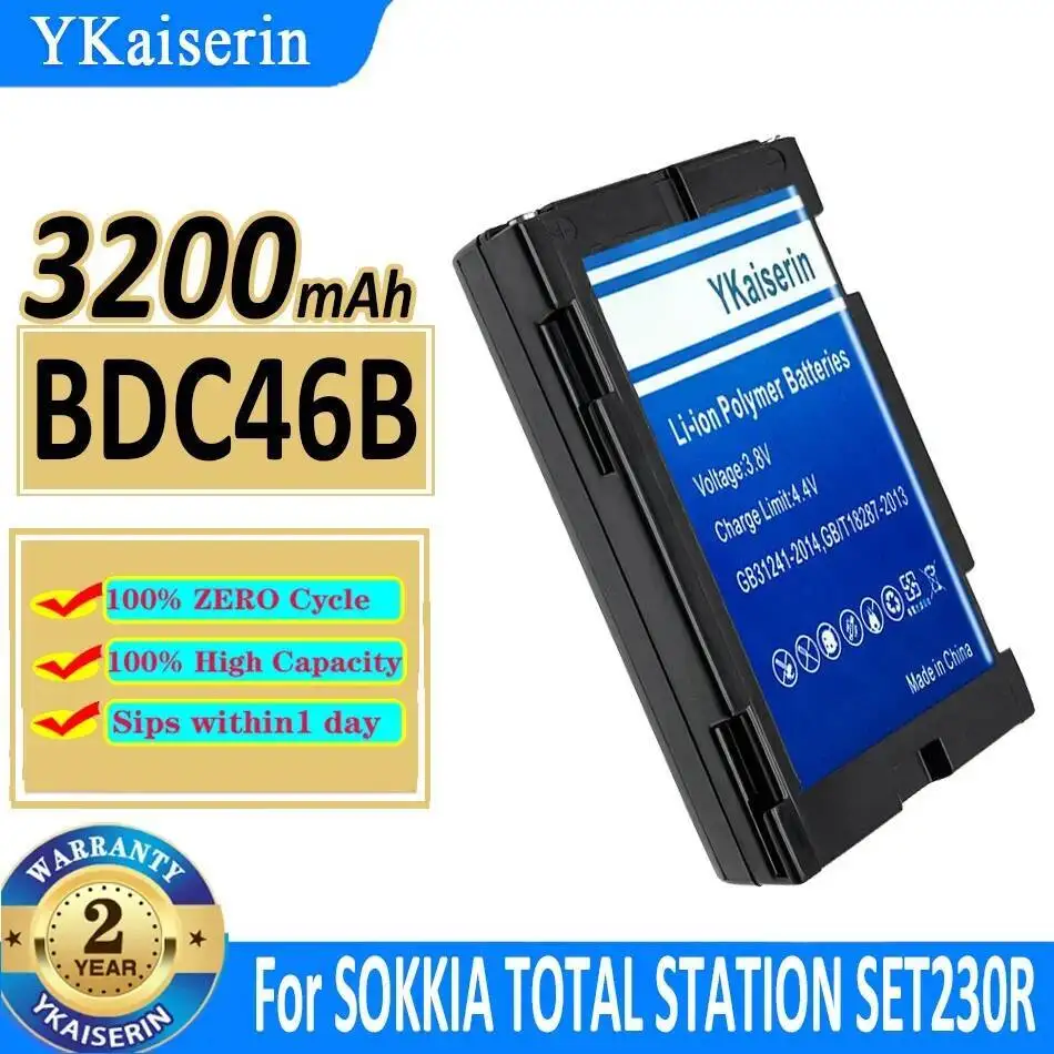 Для тахеометра Sokkia SET230R SET300 SET330 SET530 SET630 3200 мАч BDC46B аккумулятор высокой эффективности Для тахеометра Sokkia SET230R SET300 SET330 SET530 SET630 3200 мАч BDC46B аккумулятор высокой эффективности