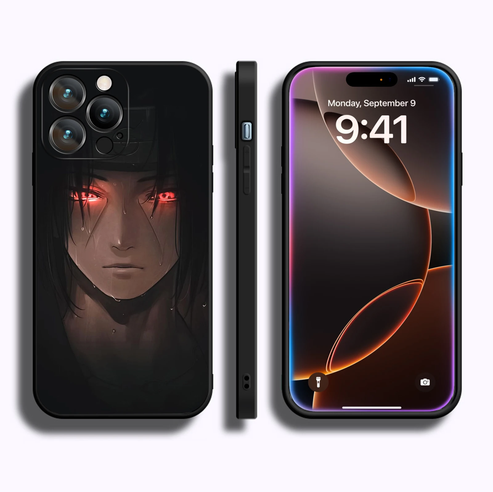 Miniso Anime Case for iPhone 16 Pro Max Itachi Akatsuki Protective Soft Silicon Cover for iPhone 16 15 14 13 12 11 Pro Max Plus