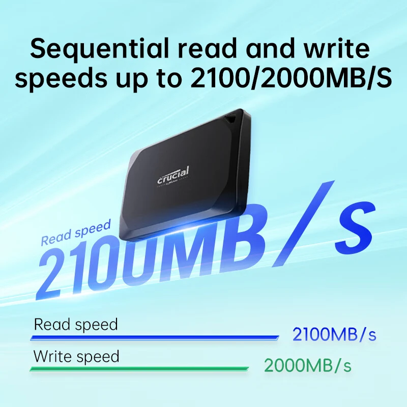 Crucial NVMe External SSD 2100MB/s 1TB 2TB 4TB Hard Drive 20Gbs Type C to Type C Portable Hd Solid State Disk for Laptops PC Mac