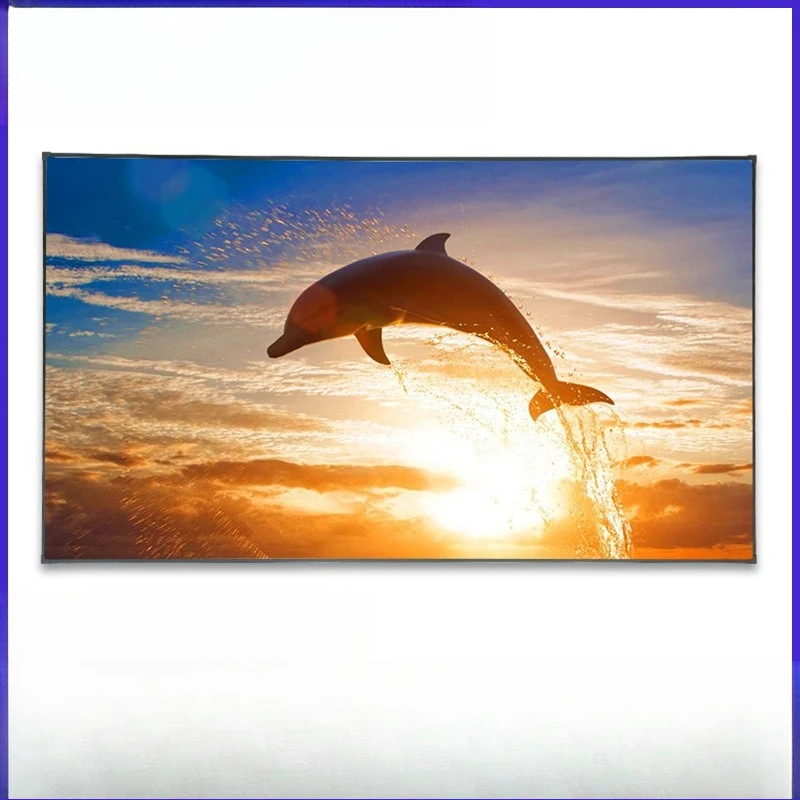 Rear projection 14.4 meters * 9 meters projection screen projector wall-mounted widescreen