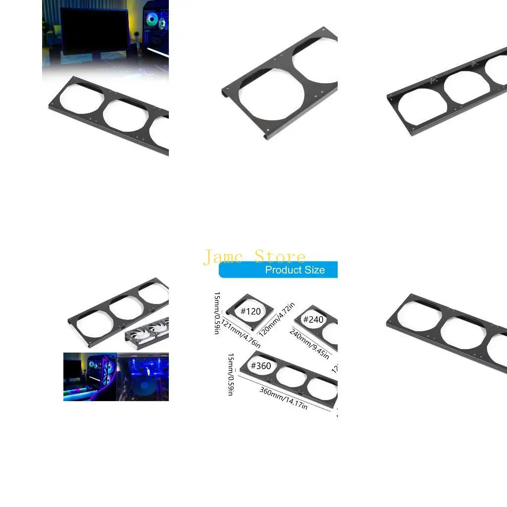 LX0B حامل تثبيت للمروحة مقاس 12 سم مع ارتفاع 15 مم يعزز التهوية في علبة MicroATX لعمليات مستقرة