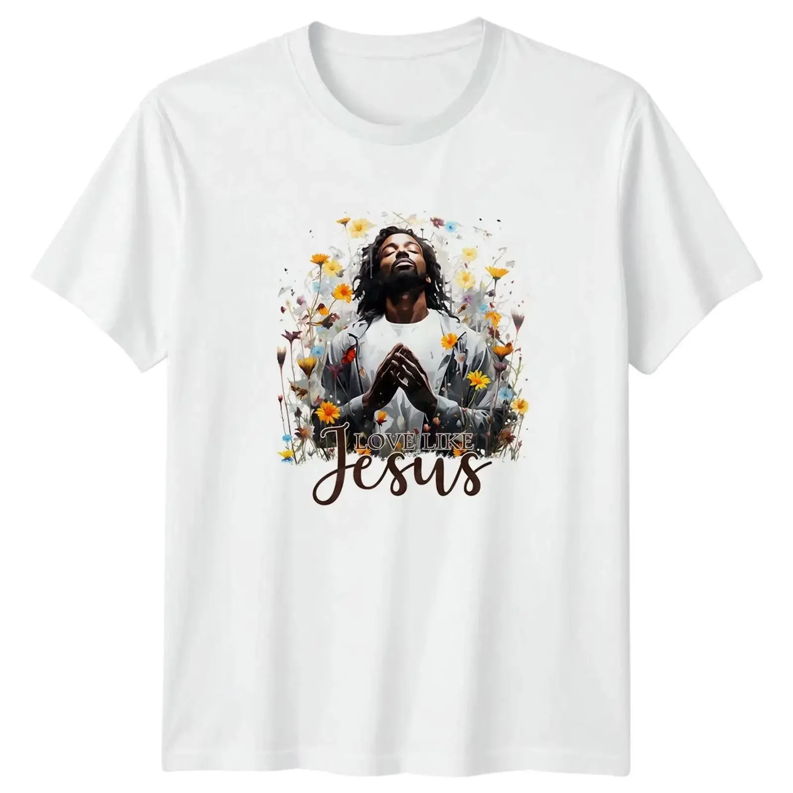 Liebe wie Jesus T Shirt Spirituelle Kunst Christlicher Glaube Religiös Anlass Geschenk vintage Washed fashion Slightly Stylish