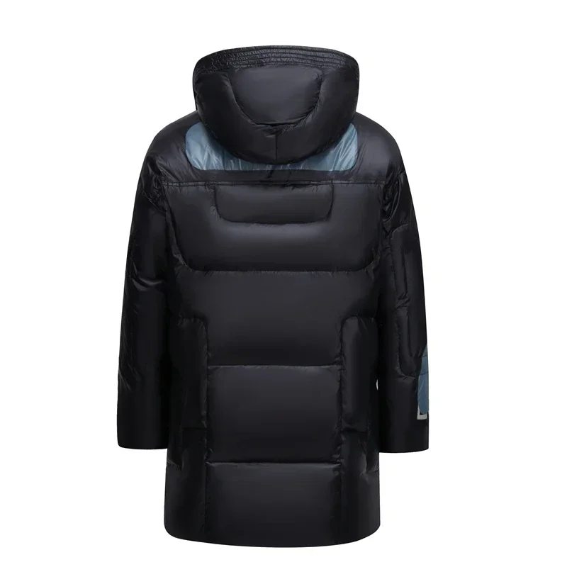 Winter Black Oversize Puffer Jacket Men High Quality 2023 Brand Fashion Thick Warm 90% White Duck Down Coat Men Hooded Parkas