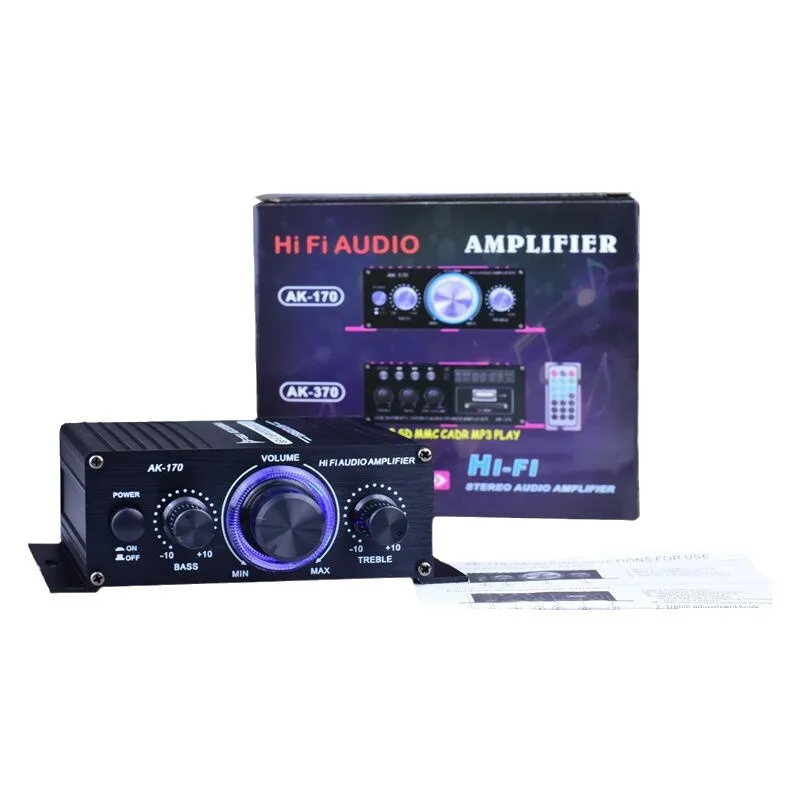 AK-170 Mini amplificatore di potenza portatile compatto da 12 V: venditore caldo ad alte prestazioni per il commercio elettronico transfrontaliero e il commercio estero di Amazon