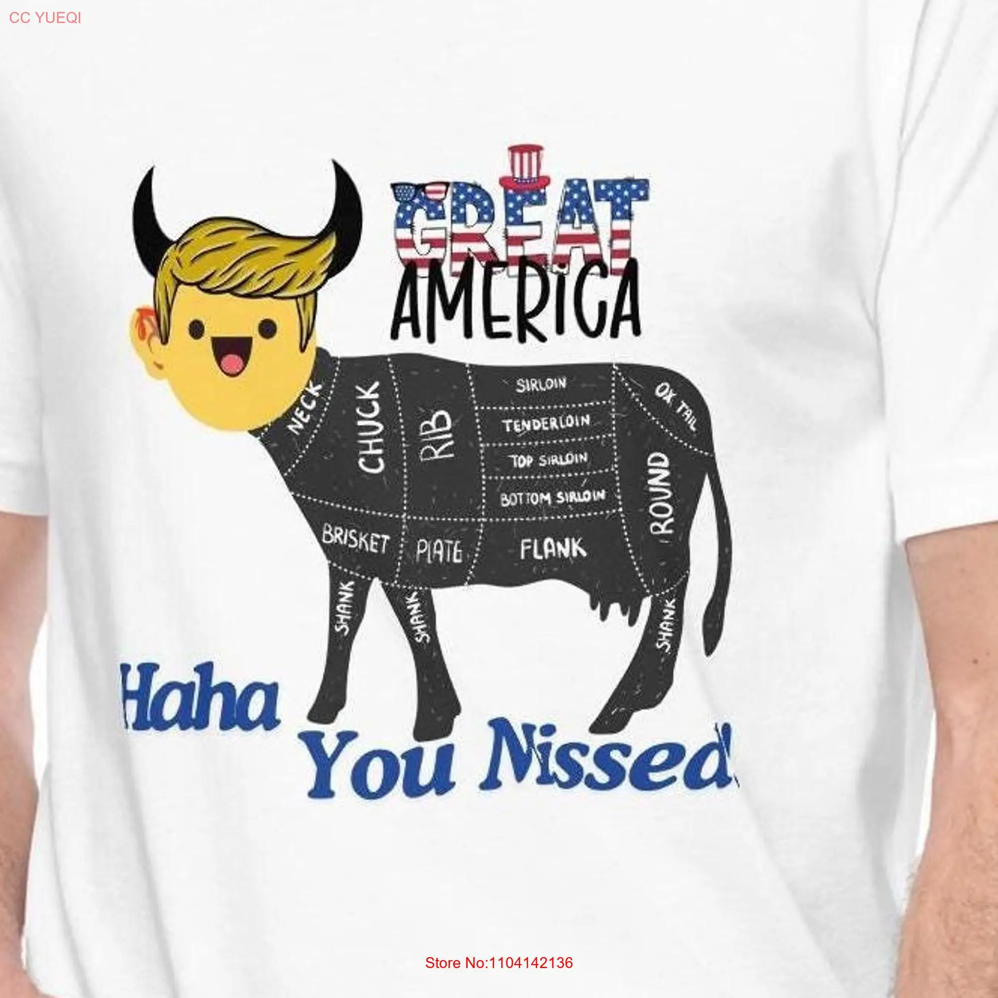 Trump T Shirt shot quality tee You Ear Missed America Fightfightfight Support 2024 Election mens long or short sleeves