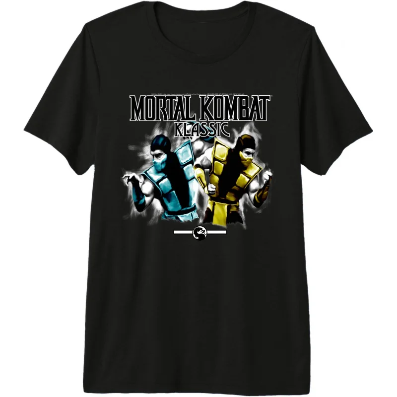 Sub-Zero and Scorpion Retro Arcade game Mortal Kombat Gift T shirt for Gamer Short Sleeve Graphic clothes All size tops S-6XL