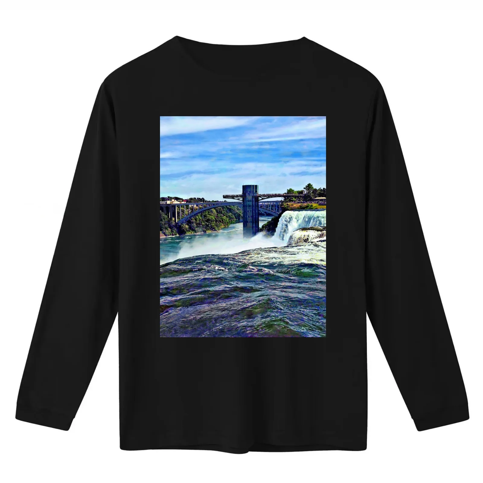 Niagara Falls NY - Prospect Point Observation Tower T-Shirt Summer Casual Cotton Tee Oversized Streetwear Tops 100% Cotton